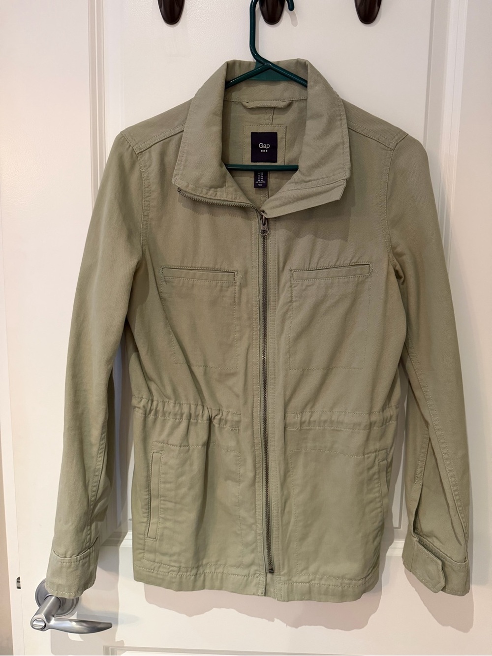 GAP Women’s Light Olive Field Jacket with Zip Front